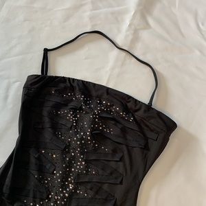 Nikibiki Sz.S Women’s Black Sequin Mini Dress (removal neck strap included)